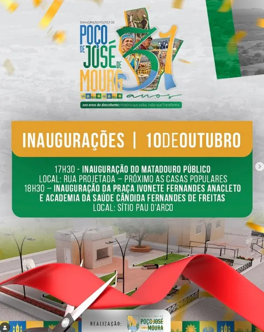 Poço de José de Moura realiza novas inaugurações dentro da programação de aniversário de 31 anos