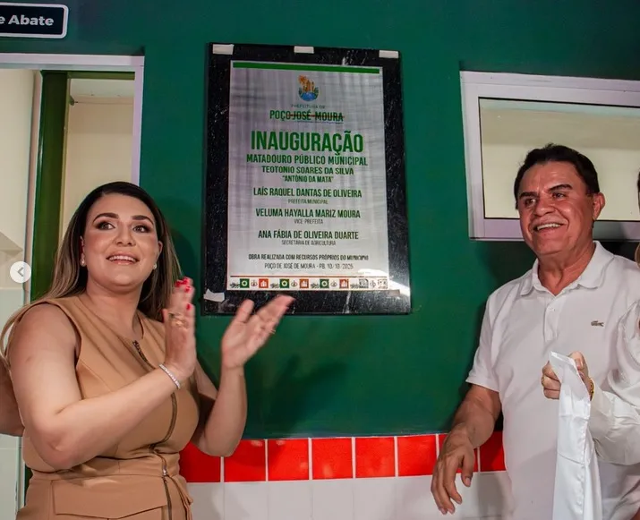 Prefeita Laís Raquel inaugura moderno Matadouro Público Municipal em Poço de José de Moura