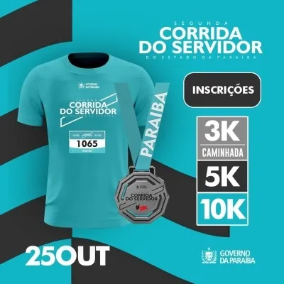 2ª Corrida do Servidor da Paraíba entrega kits nesta quarta e quinta-feira (22 e 23)