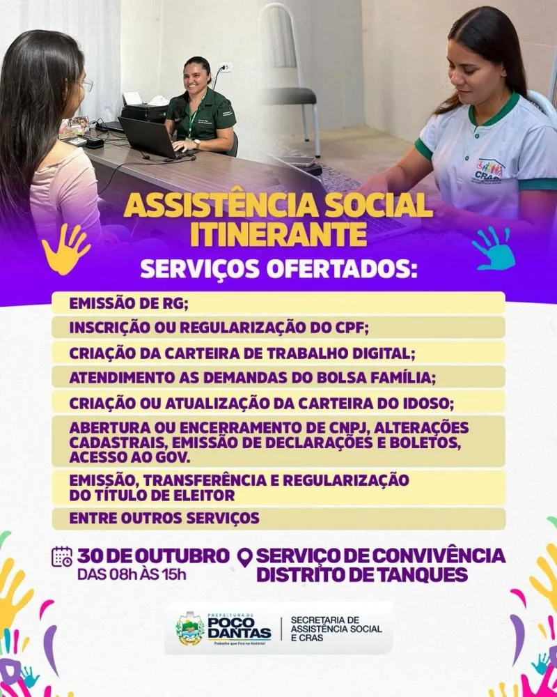 Prefeitura de Poço Dantas realiza Ação Itinerante de Assistência Social no Distrito de Tanques
