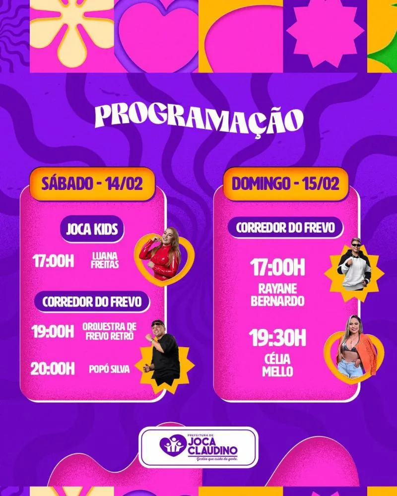 Joca Folia 2026 é anunciado pelo prefeito Rinaldo Cipriano e promete agitar Joca Claudino em fevereiro